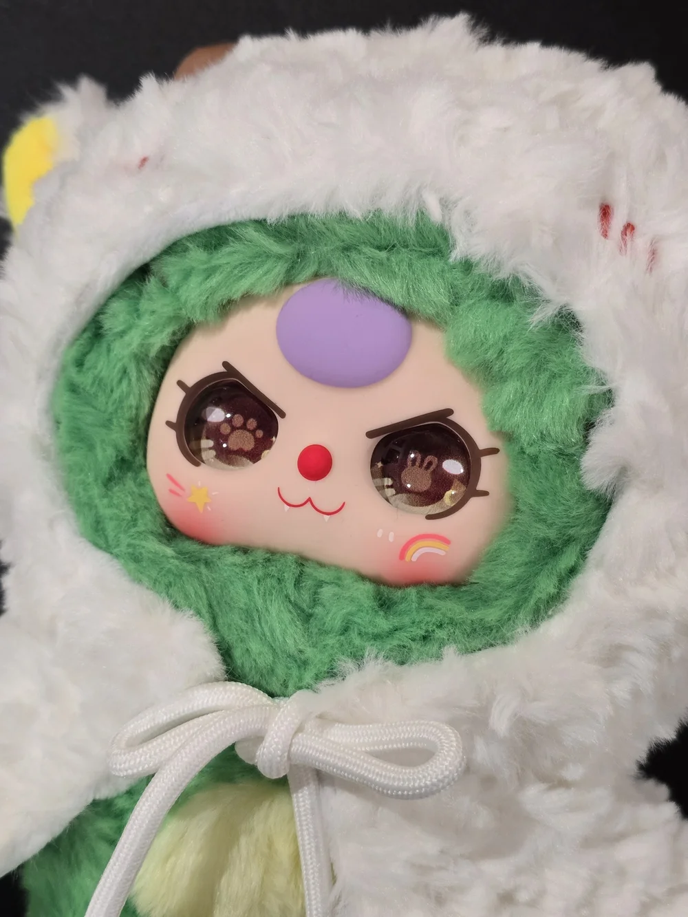 Baby Three Im Not A Warrior Frog with Sheep Cape Design Face & Eyes